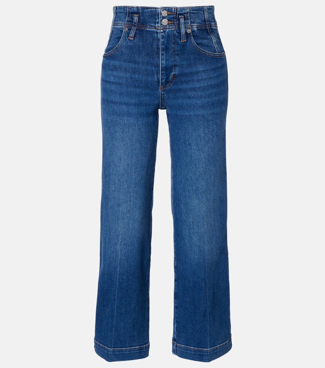 Seamed cropped wide-leg jeans | Frame