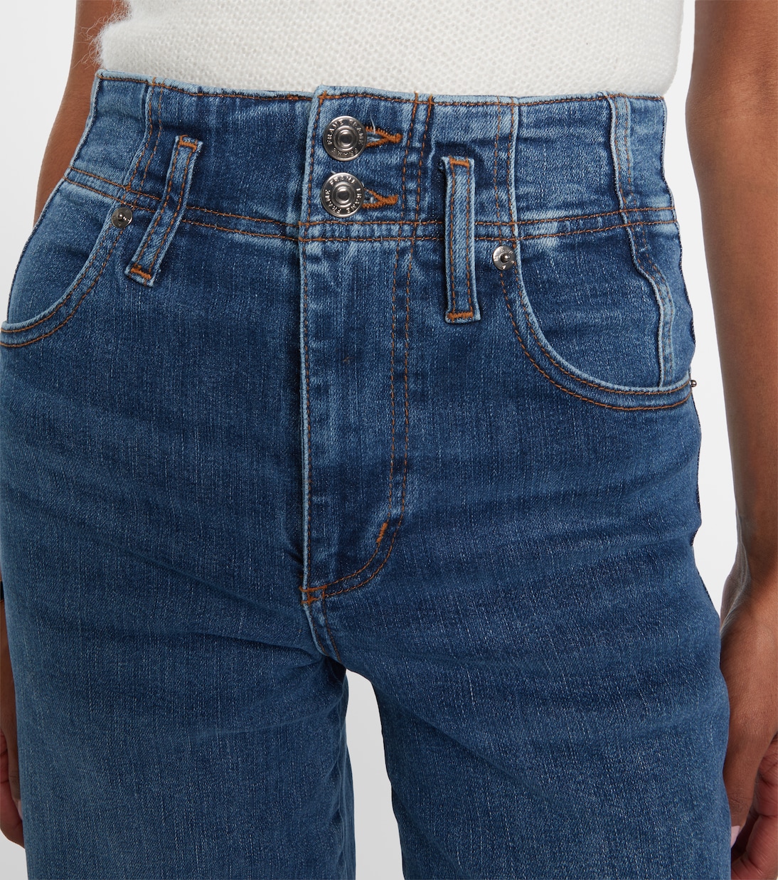 Seamed cropped wide-leg jeans | Frame