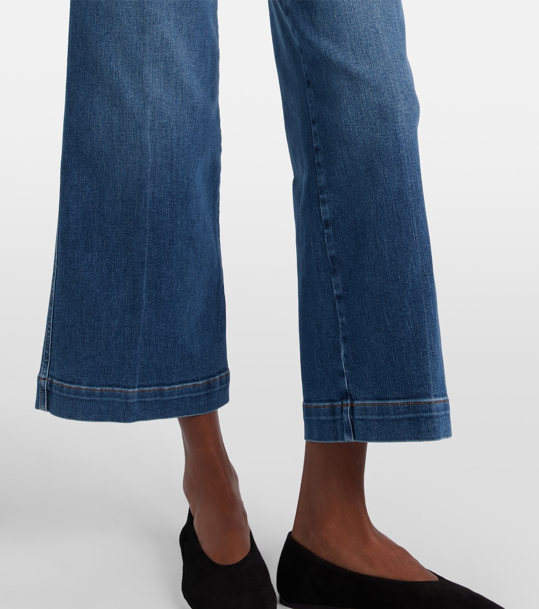 Seamed cropped wide-leg jeans | Frame