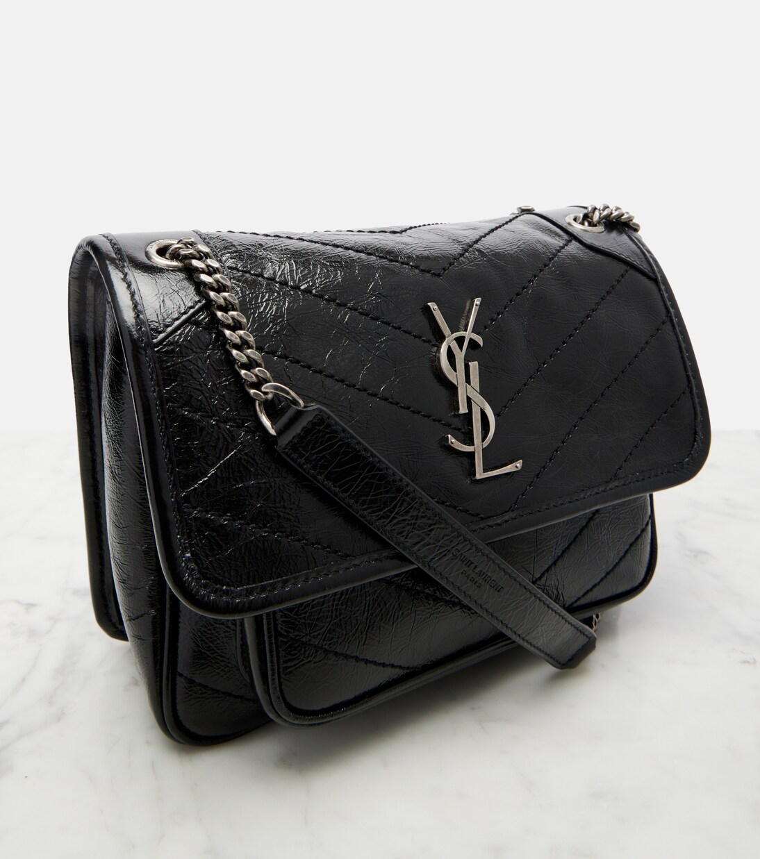 Niki Mini embellished leather crossbody bag | Saint Laurent