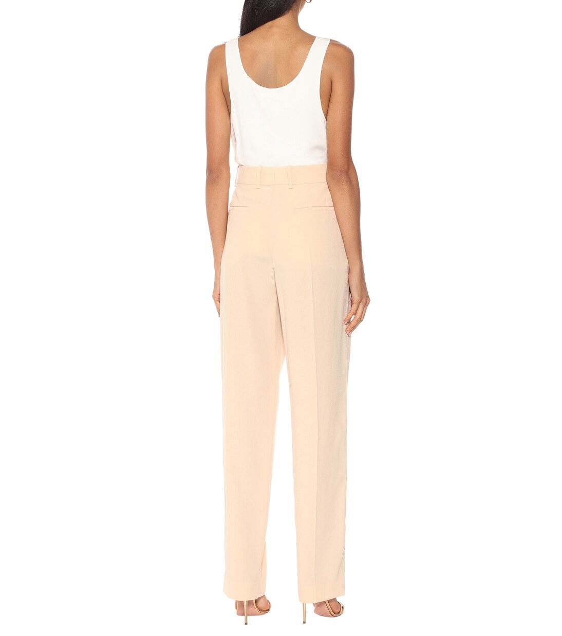 High-rise straight crêpe pants | Chloé