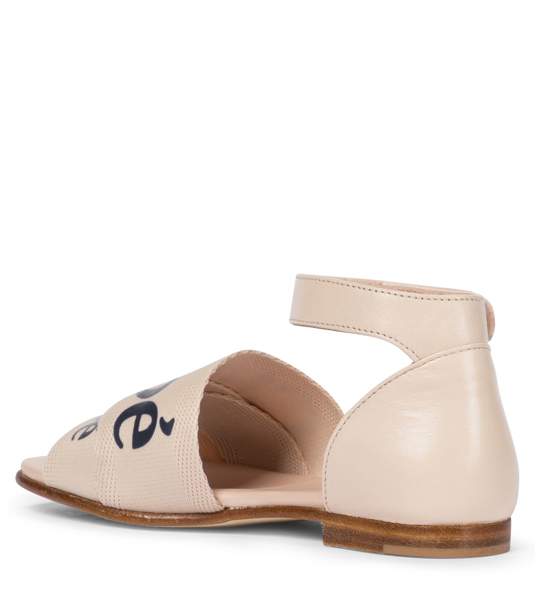 Sandali in pelle e canvas con logo | Chloé Kids