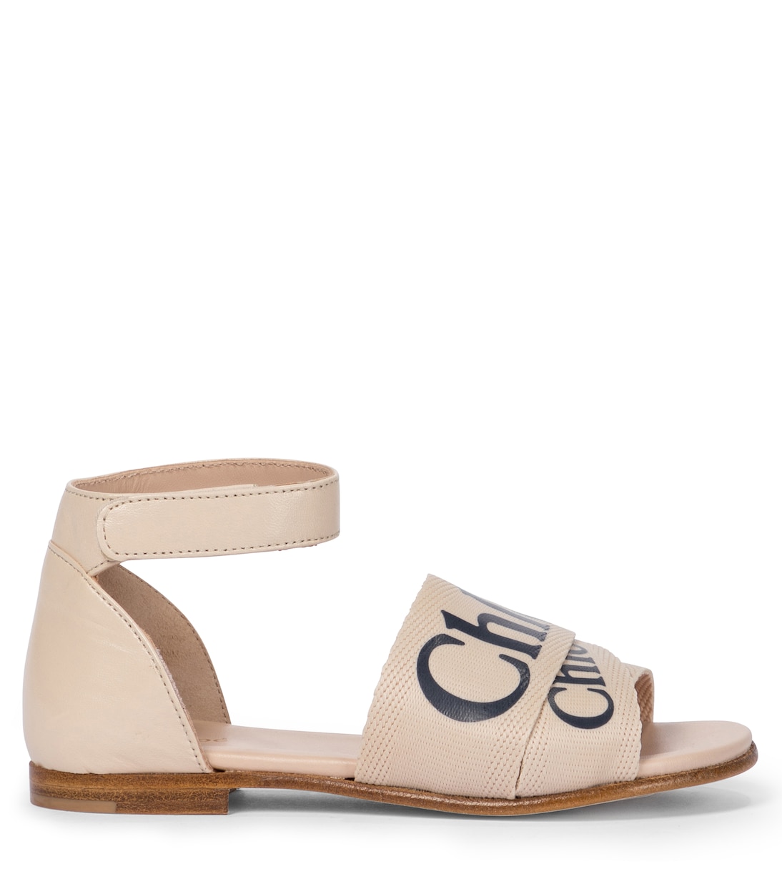 Sandali in pelle e canvas con logo | Chloé Kids