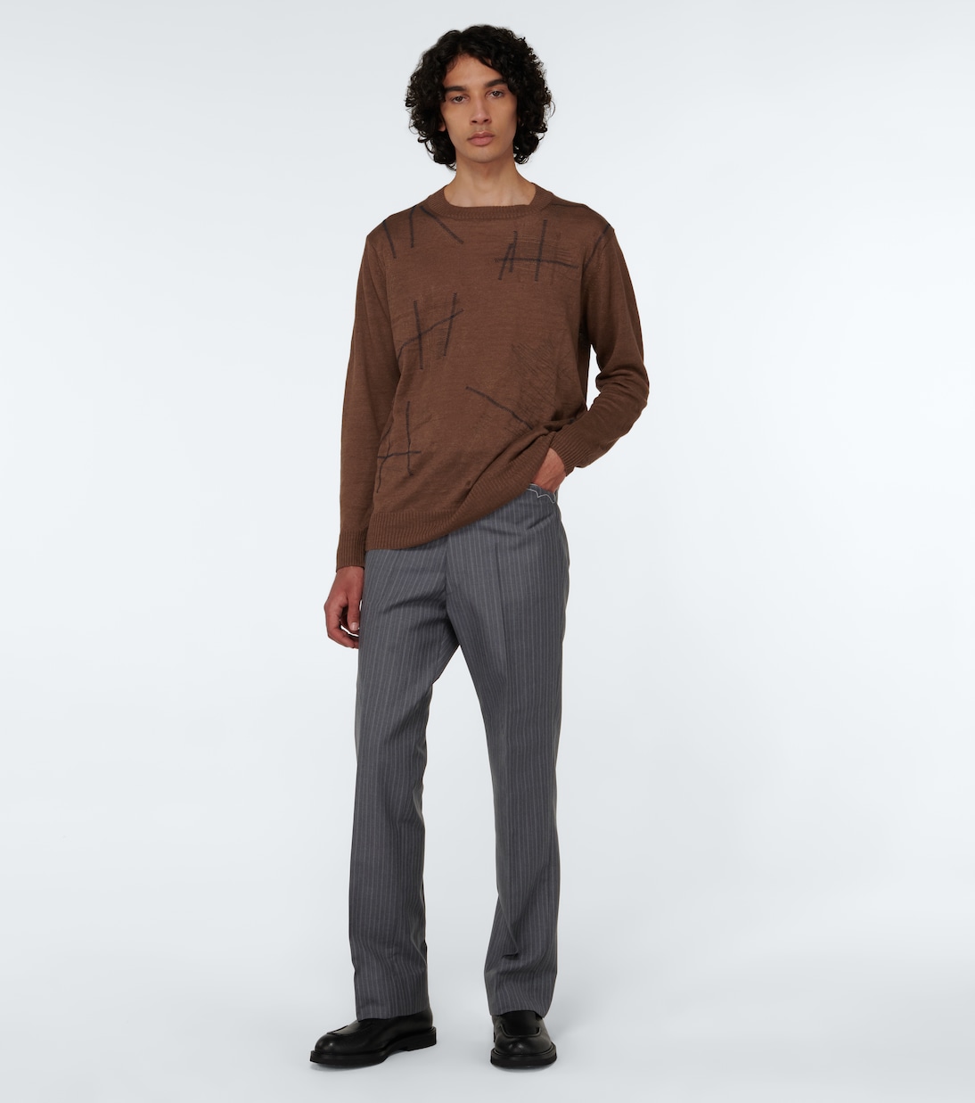 Pinstriped wool-blend pants | Maison Margiela