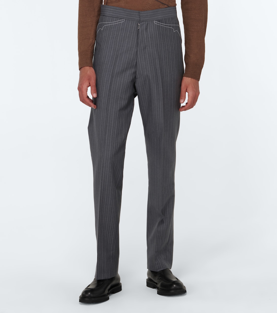 Pinstriped wool-blend pants | Maison Margiela