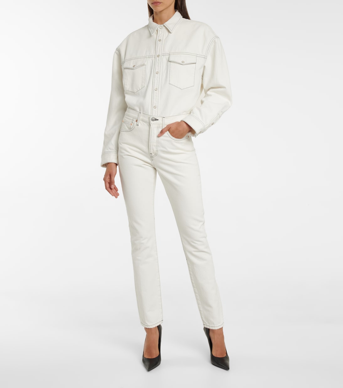 Jeans de tiro alto | Wardrobe.NYC