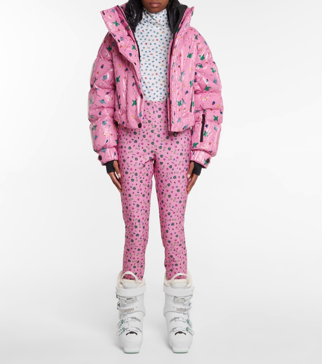 x Naj-Oleari 3 Moncler Grenoble printed turtleneck ski top | Moncler Genius