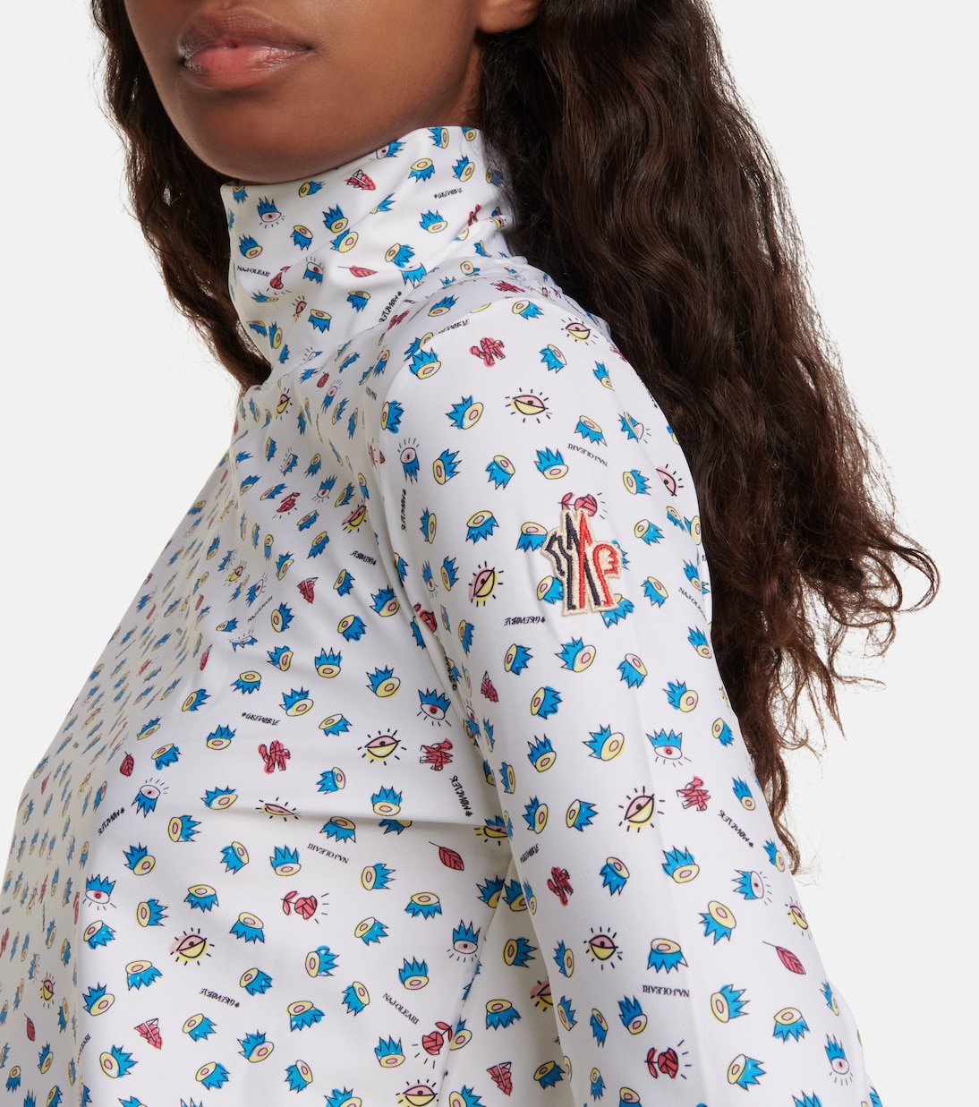 x Naj-Oleari 3 Moncler Grenoble printed turtleneck ski top | Moncler Genius