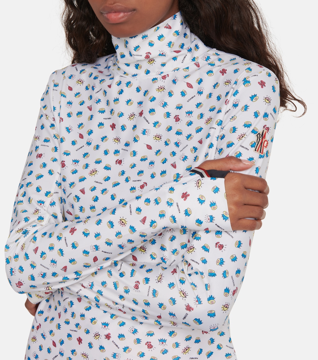 x Naj-Oleari 3 Moncler Grenoble printed turtleneck ski top | Moncler Genius