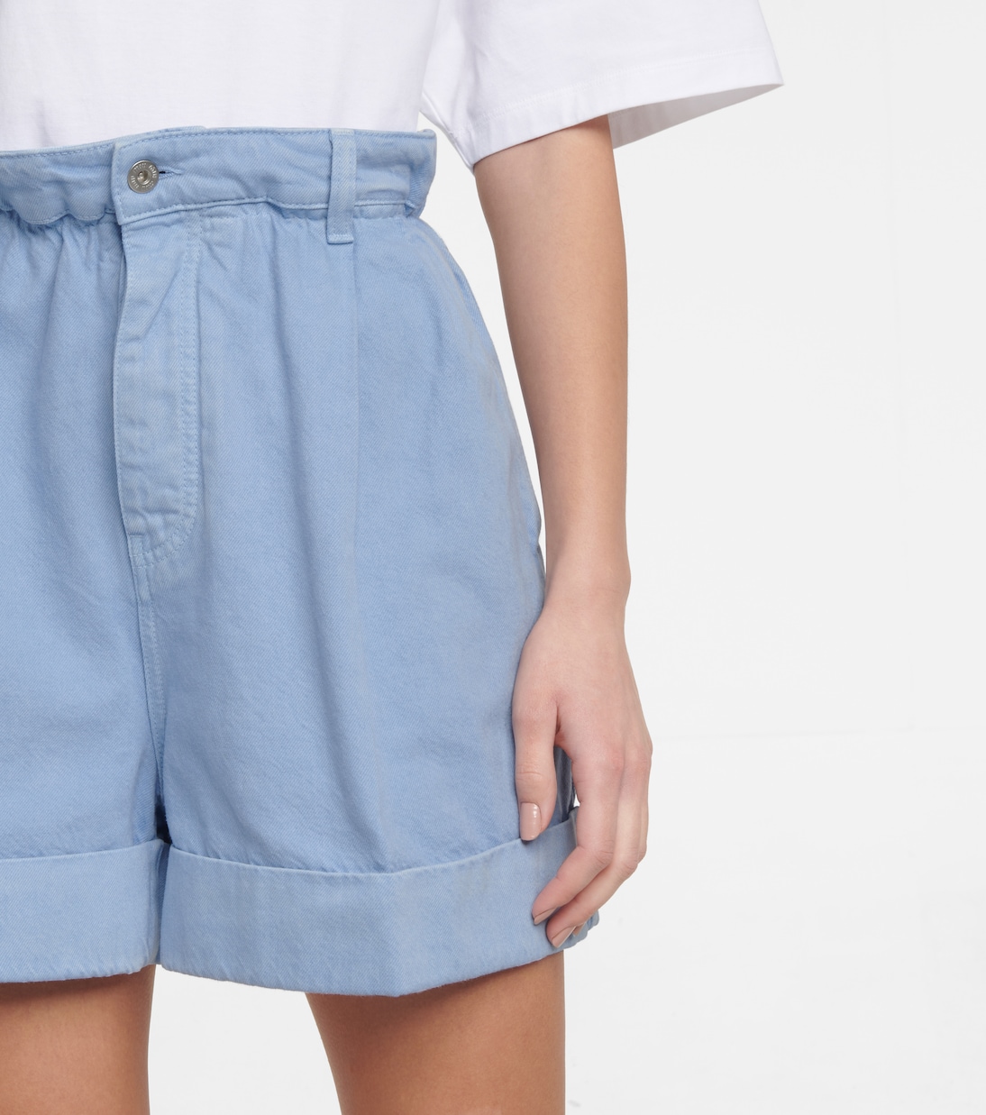 High-Rise Jeansshorts | Miu Miu