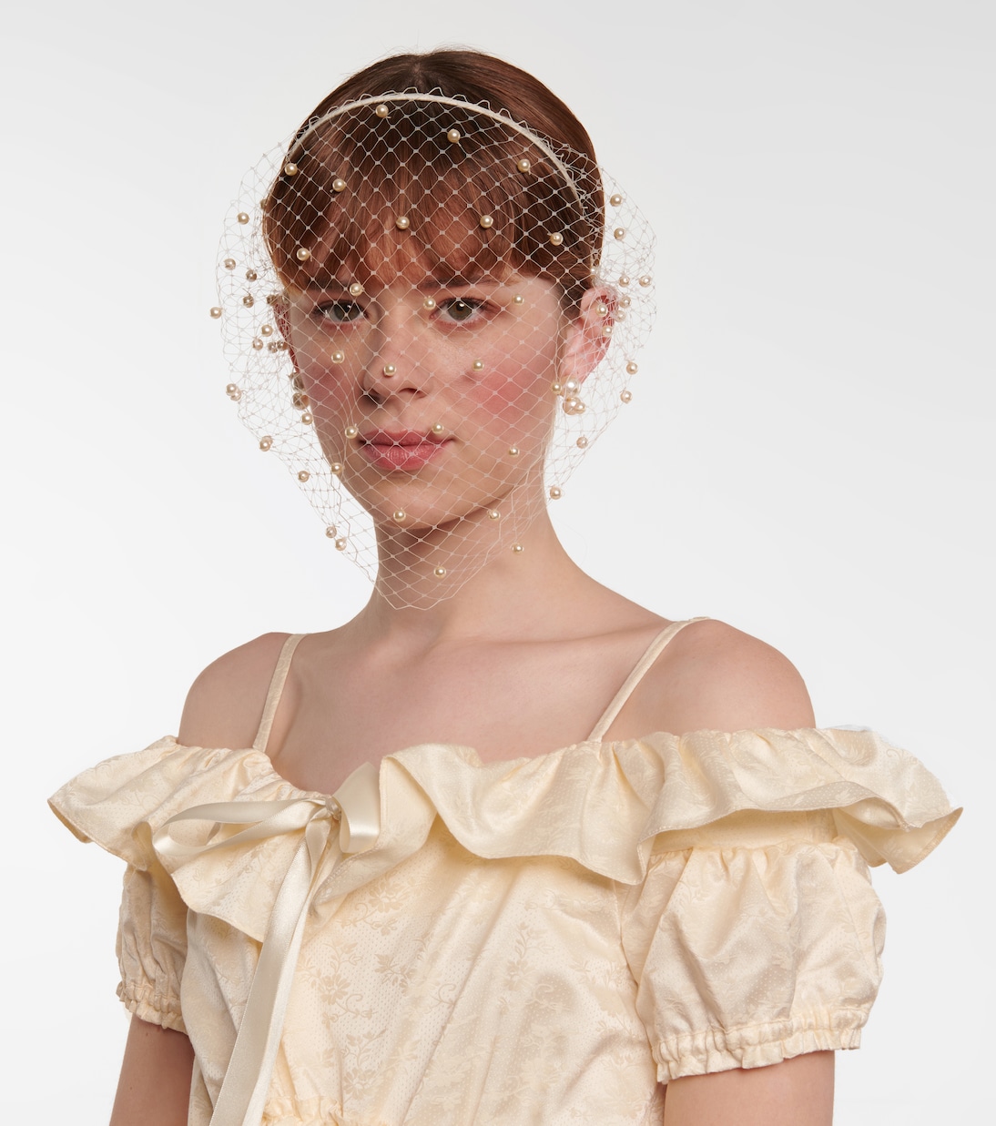 Diadema Voilette con adornos de perlas | Jennifer Behr