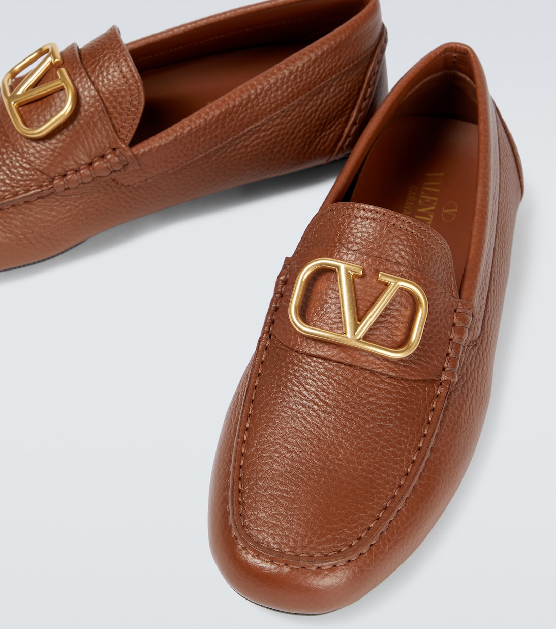 VLogo leather loafers | Valentino Garavani