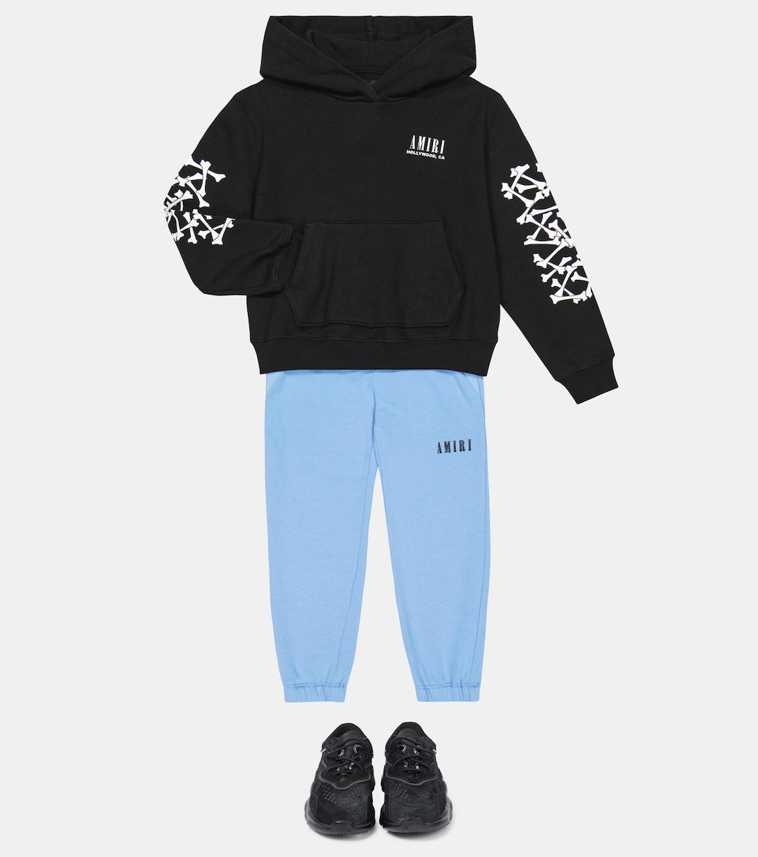 Felpa Bones in cotone con cappuccio | Amiri Kids
