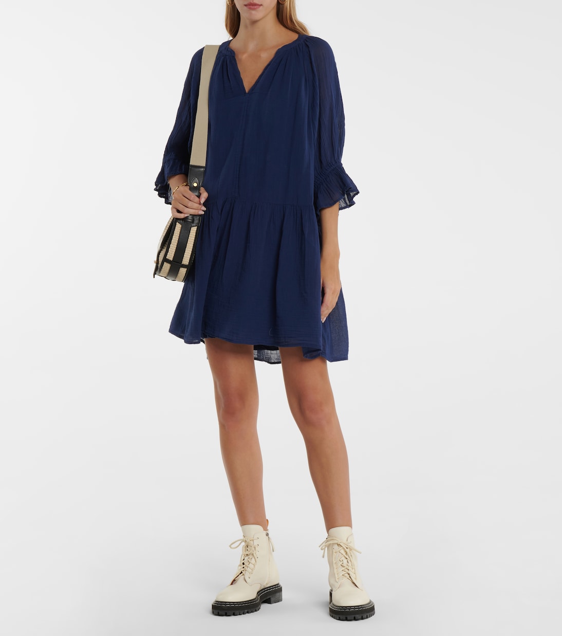 Cotton minidress | Velvet