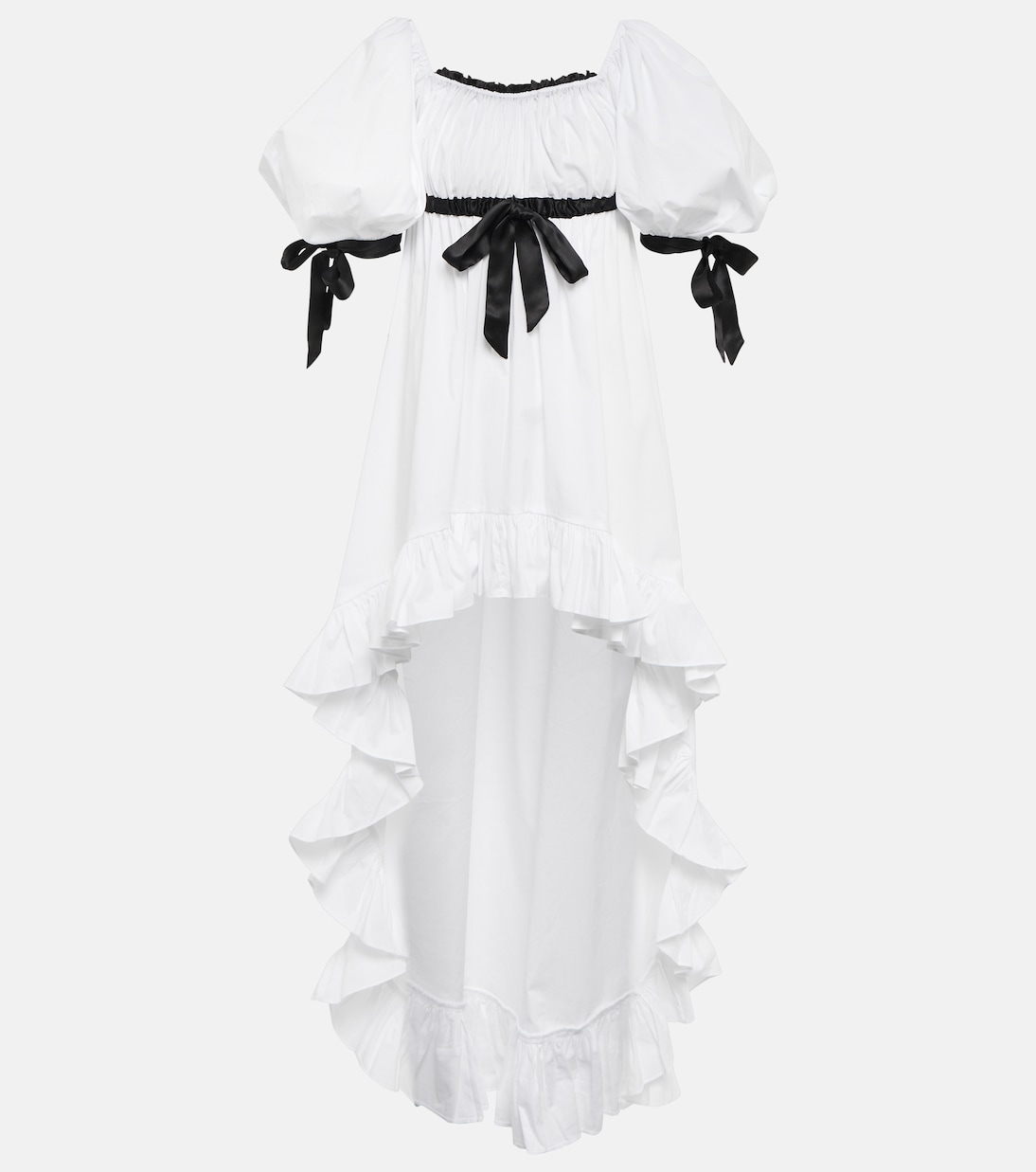 Robe Analiese à encolure bardot en coton mélangé | Caroline Constas