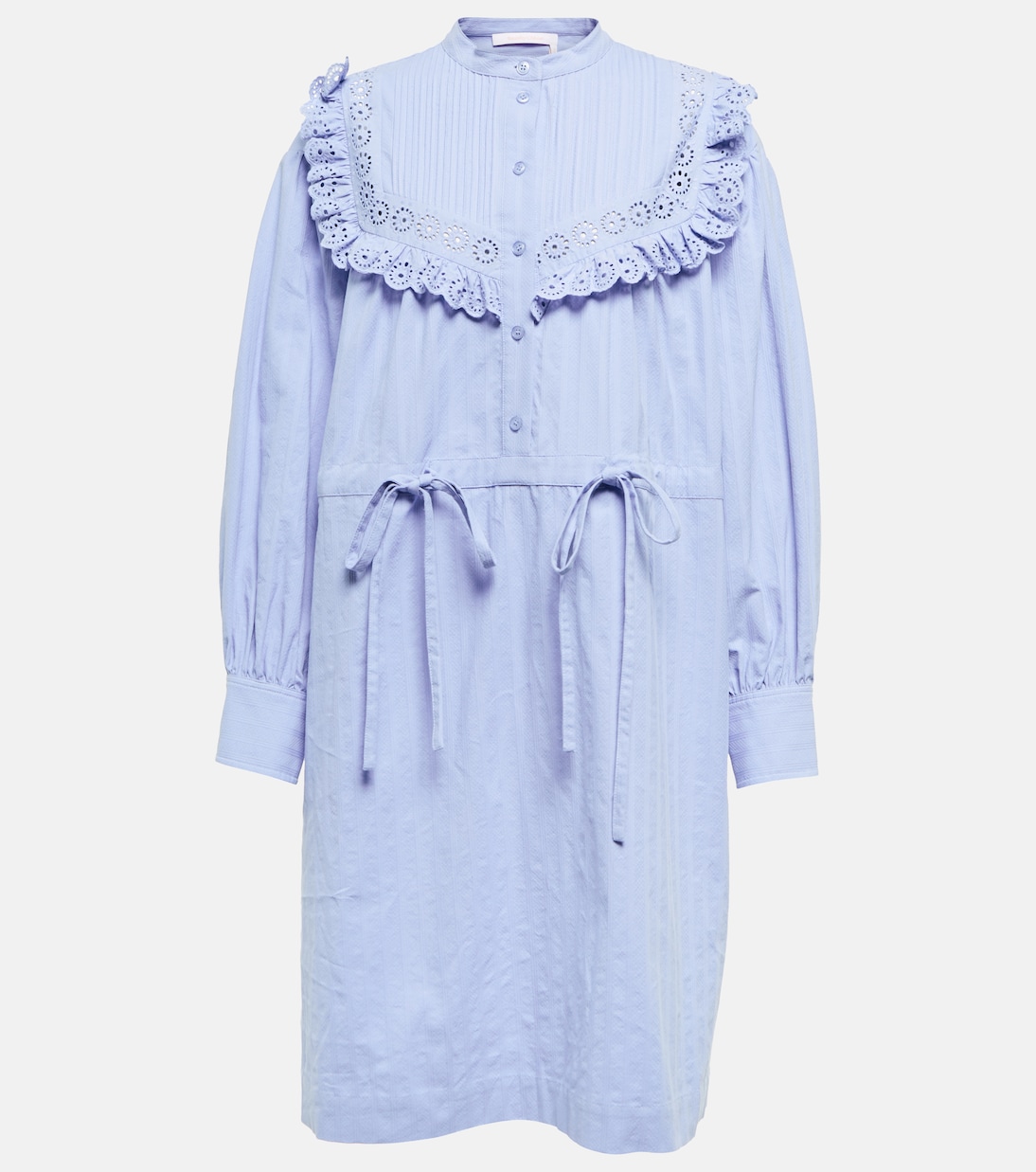 Ruffled cotton poplin shirt dress | See By Chloé