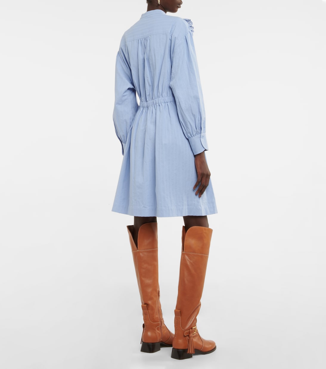 Ruffled cotton poplin shirt dress | See By Chloé