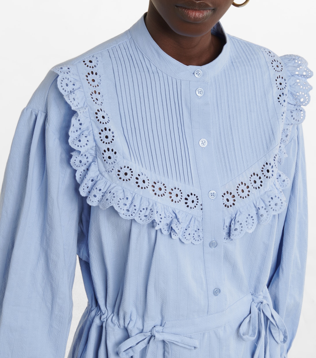 Ruffled cotton poplin shirt dress | See By Chloé