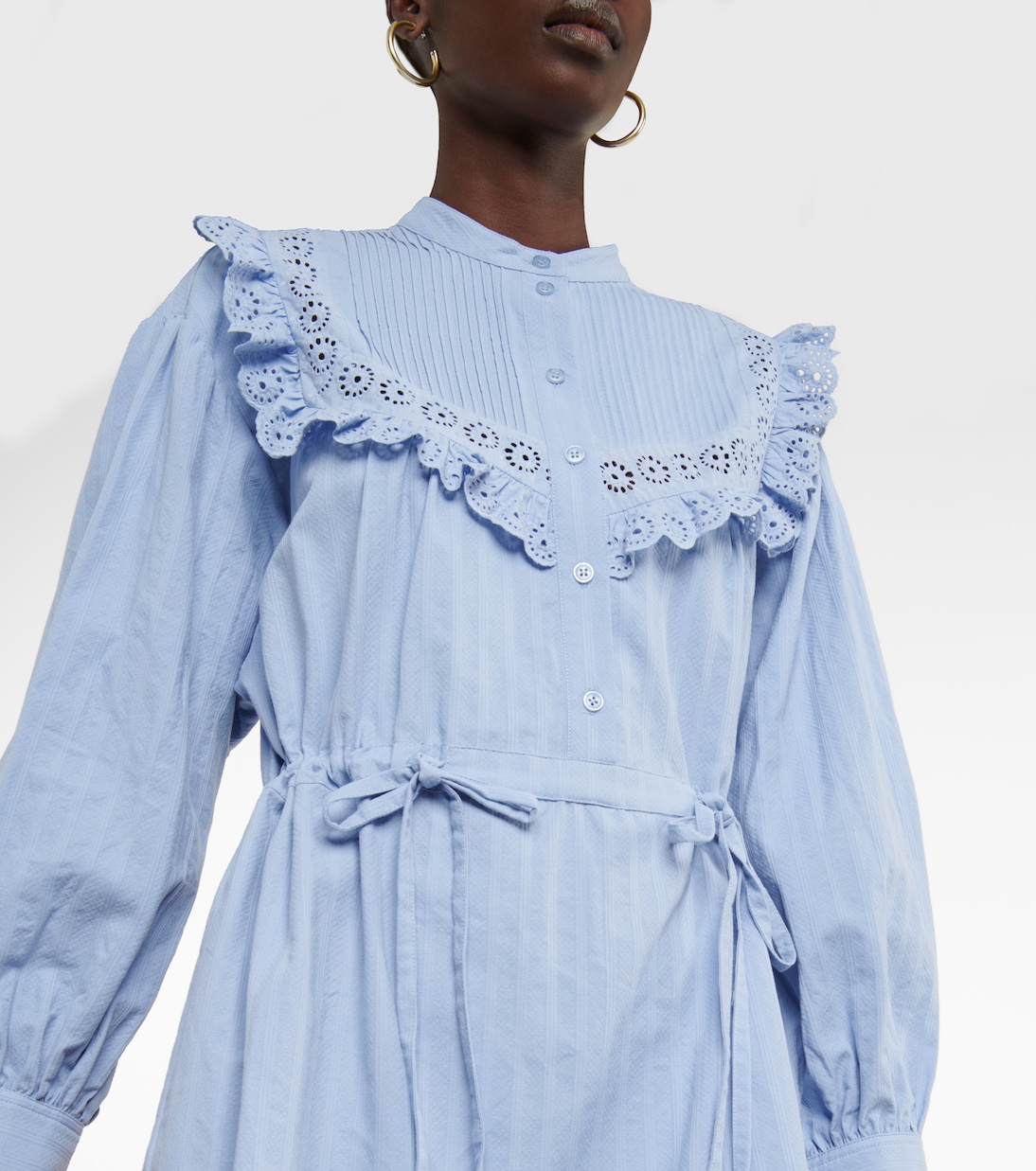 Ruffled cotton poplin shirt dress | See By Chloé