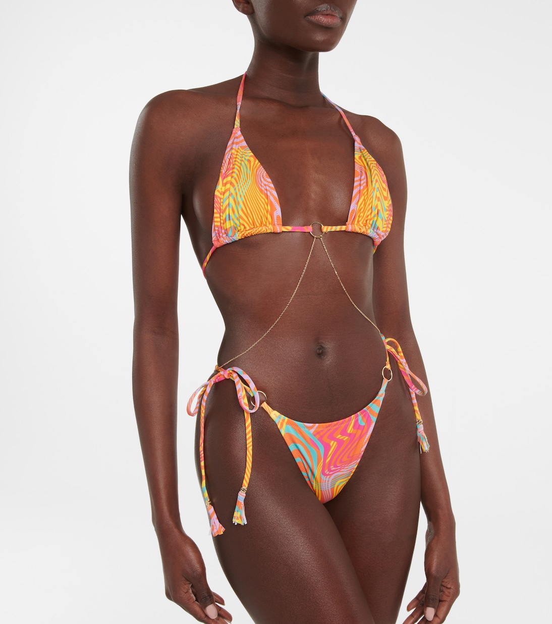 Bedrucktes Bikini-Oberteil Chain | Bananhot
