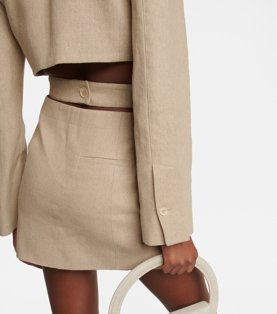 La Robe Bari cutout linen minidress | Jacquemus