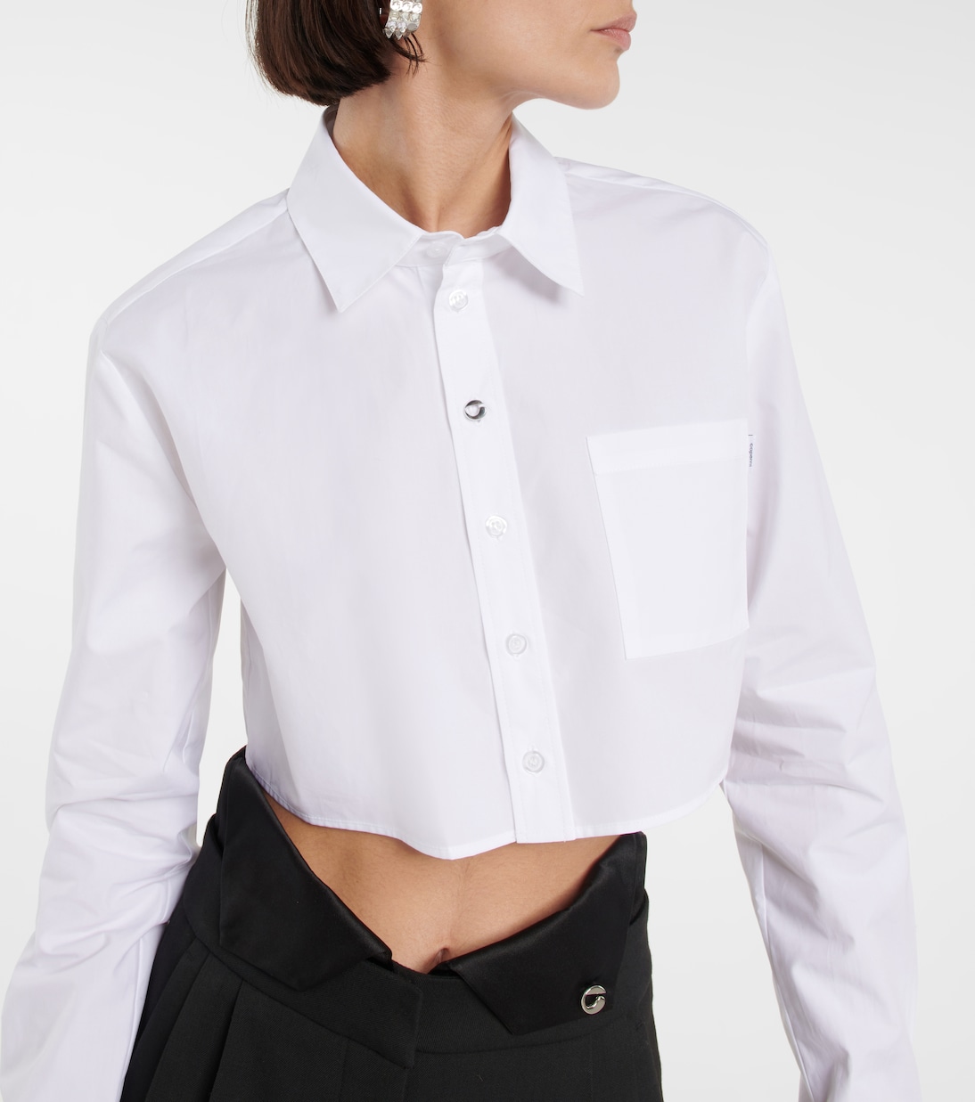 Cropped-Hemd aus Baumwolle | Coperni