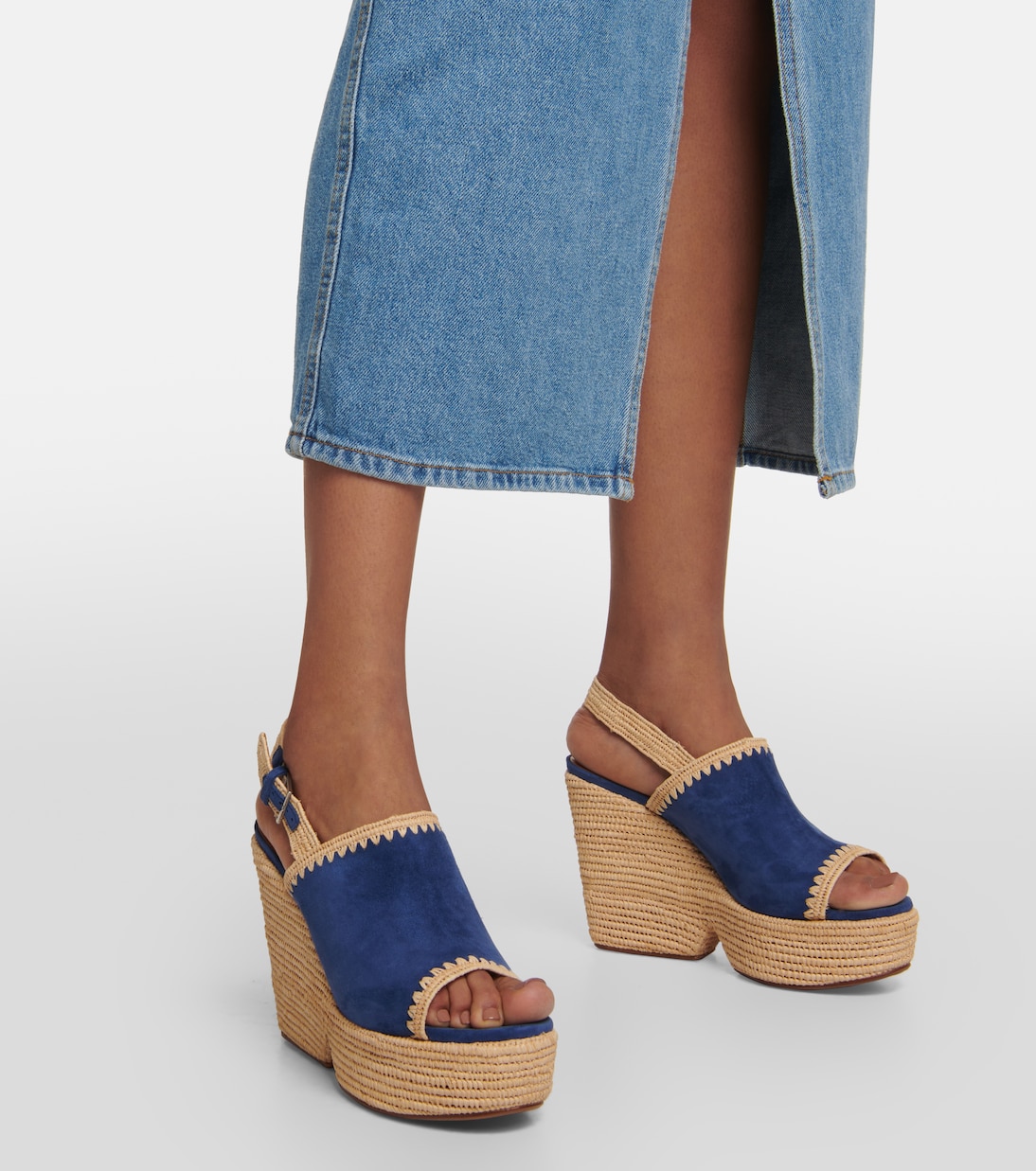 Damya suede wedge sandals | Clergerie