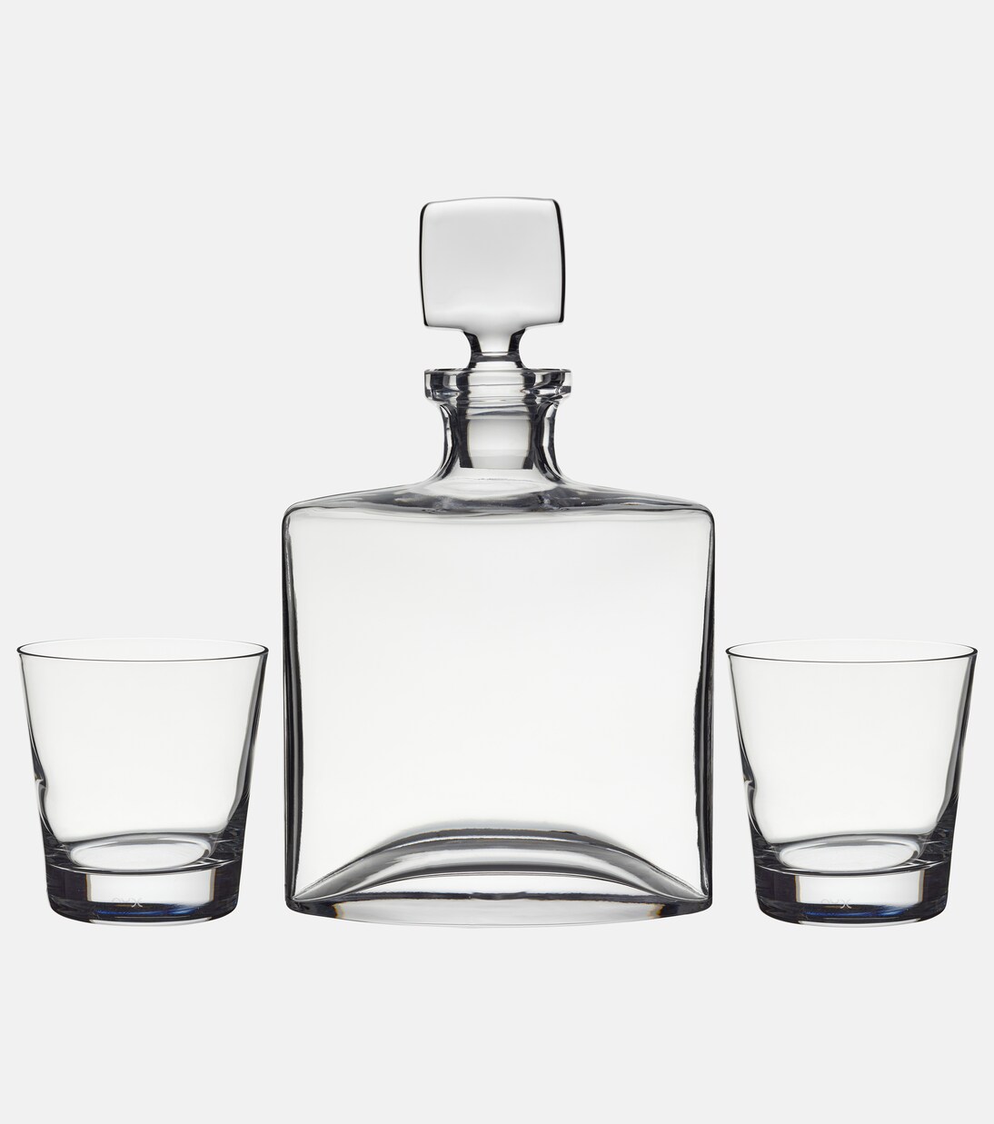 Square decanter and Rocks V glass set | Nude