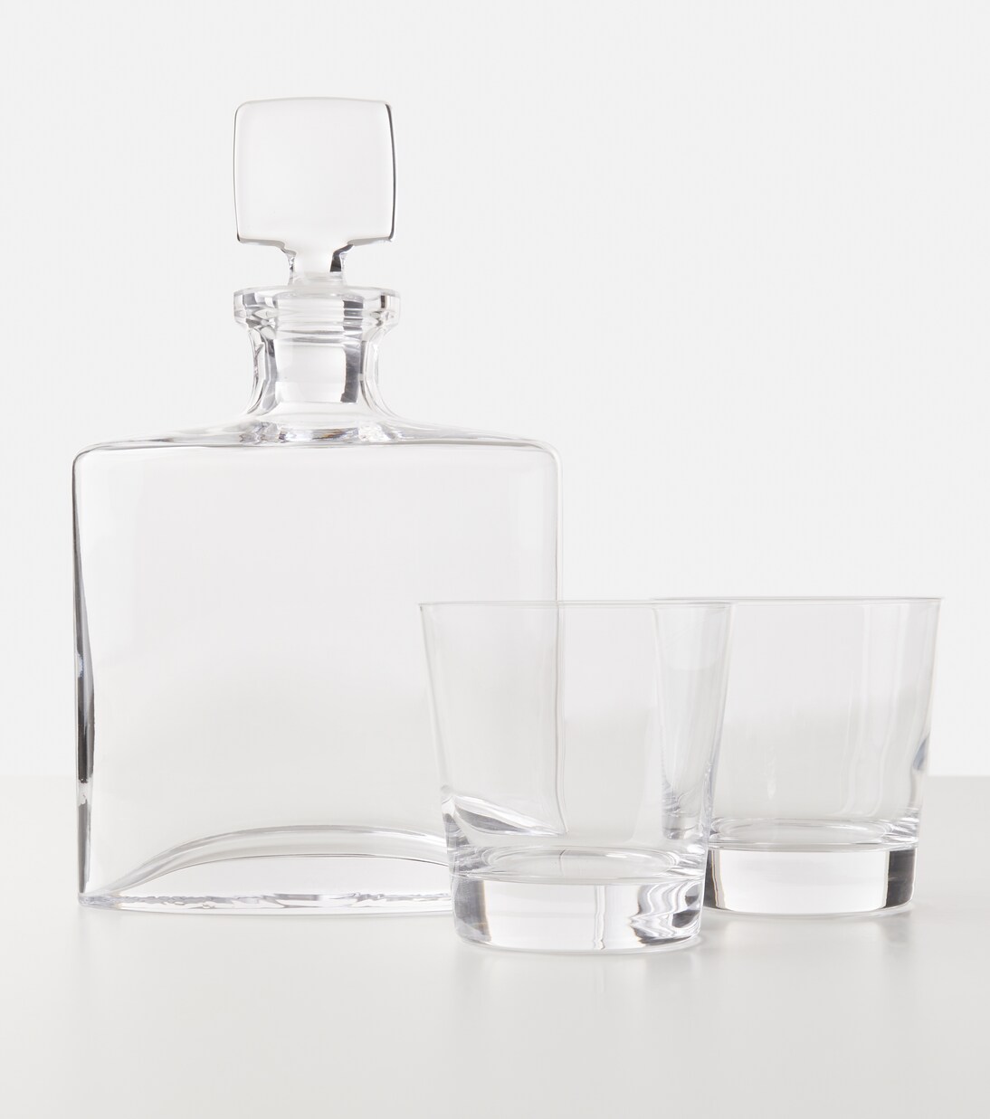 Square decanter and Rocks V glass set | Nude