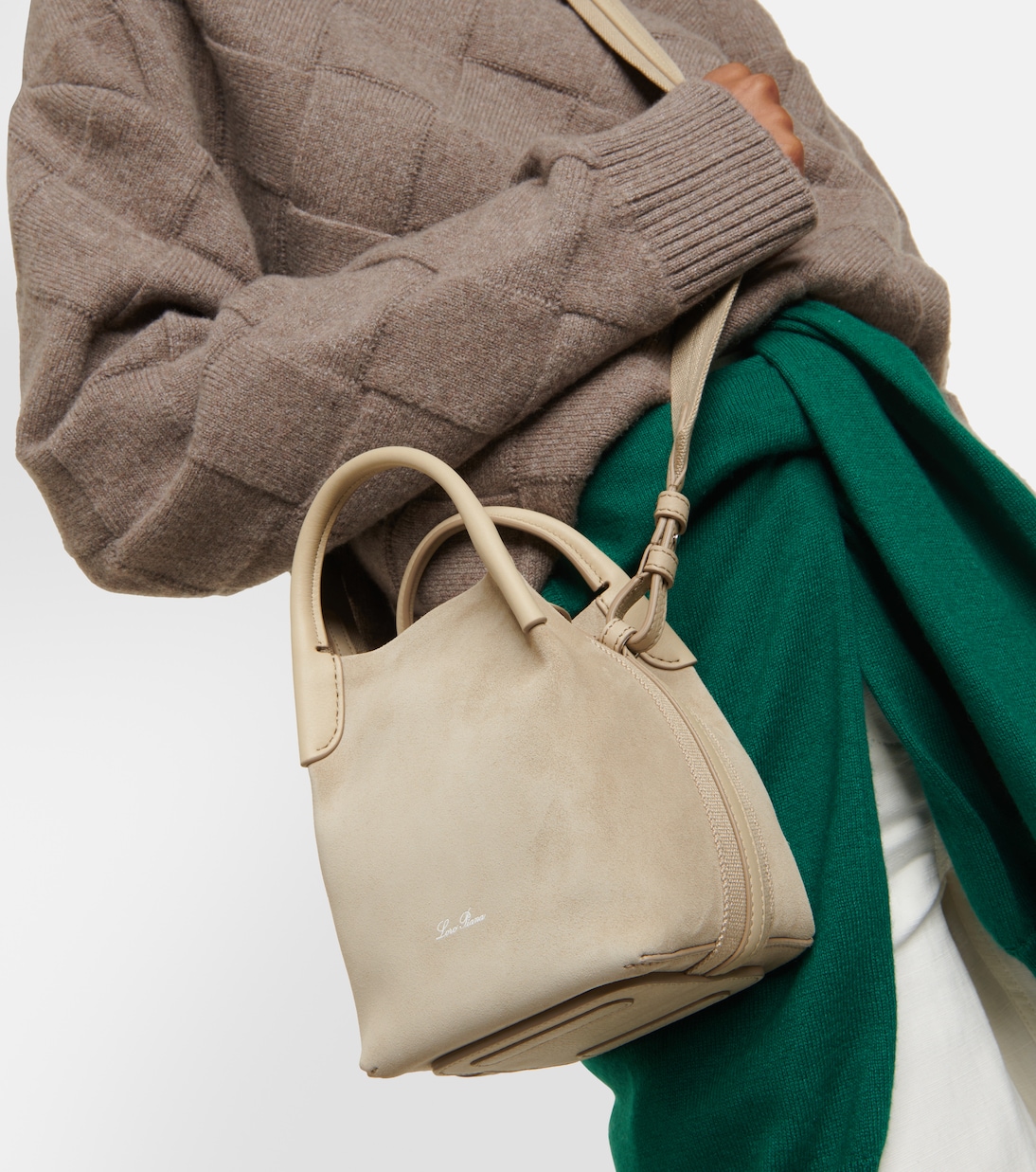 Tote Bale Micro aus Veloursleder | Loro Piana