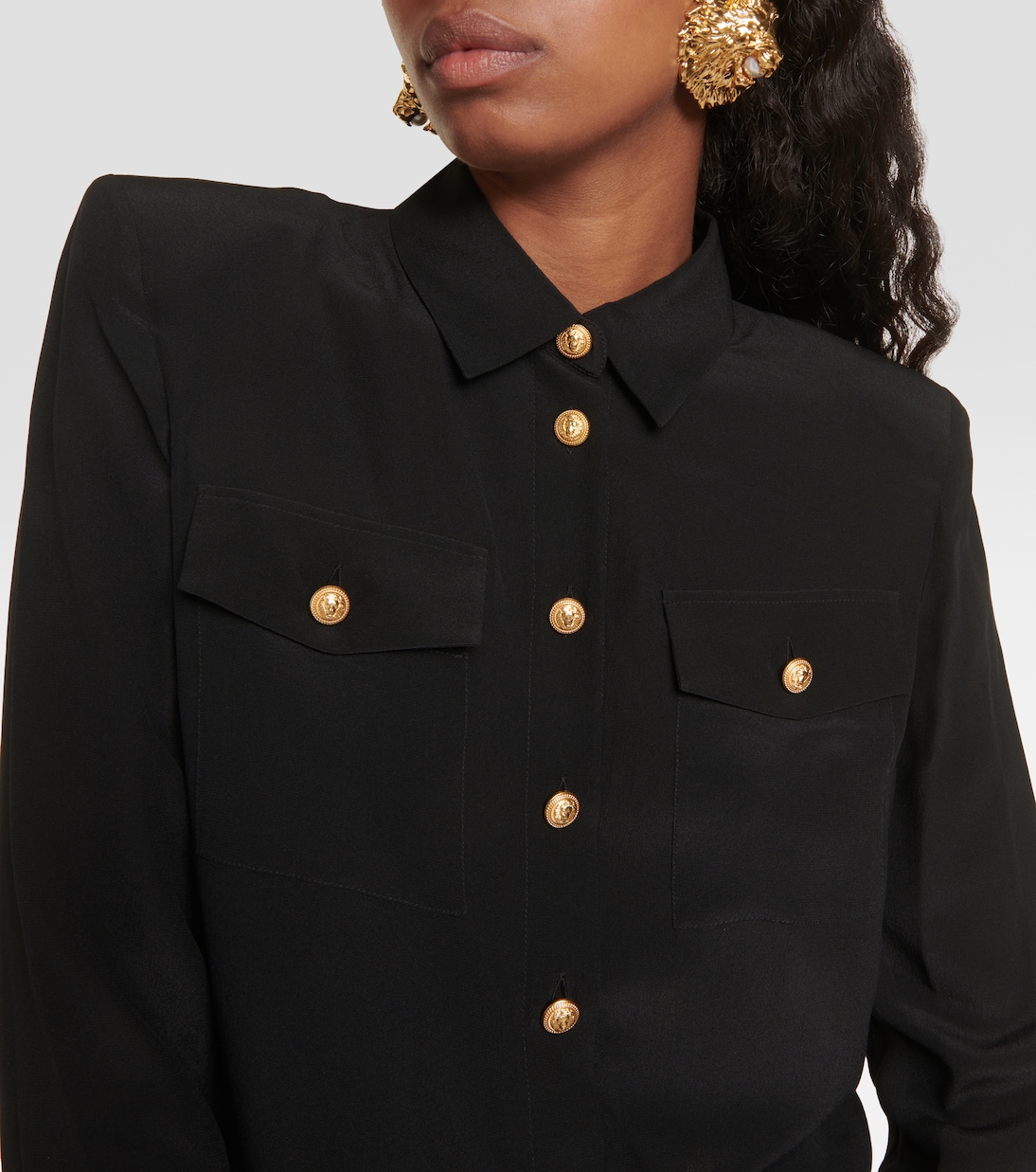 Chemise en crêpe de soie | Balmain