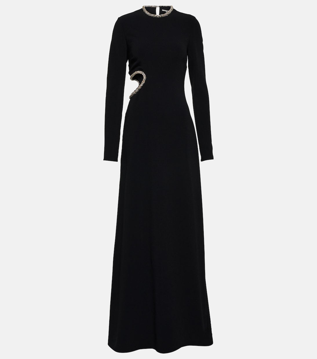 Crystal-embellished cutout cady gown | Stella McCartney