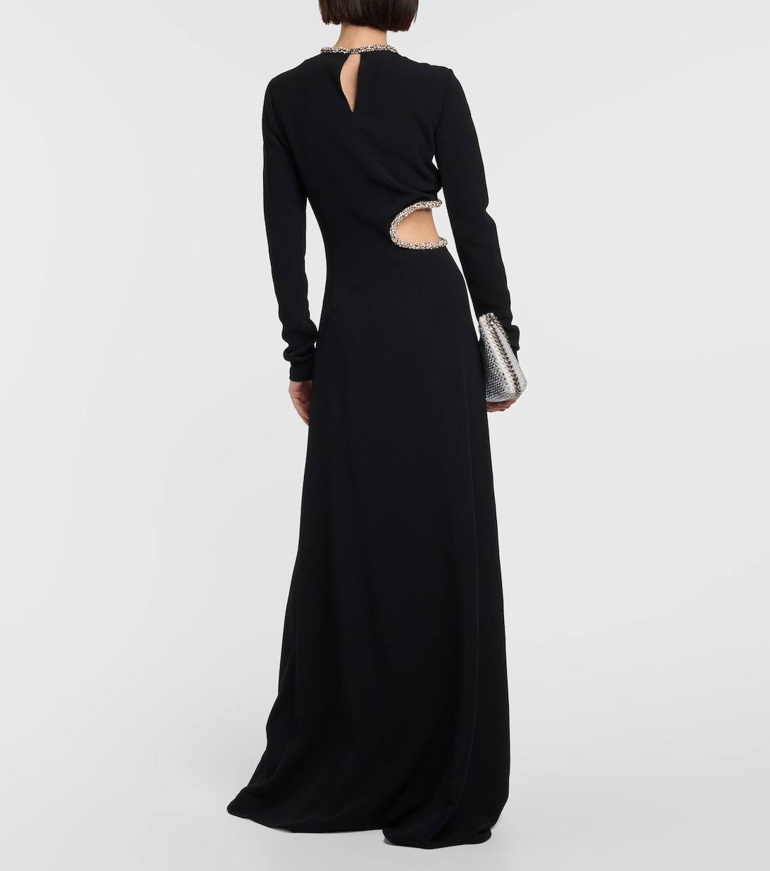 Crystal-embellished cutout cady gown | Stella McCartney