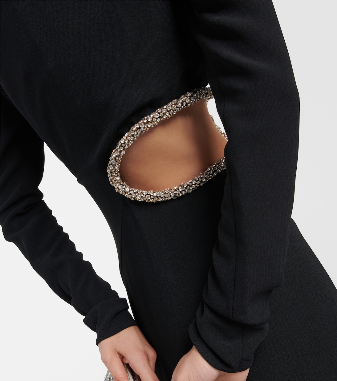 Crystal-embellished cutout cady gown | Stella McCartney