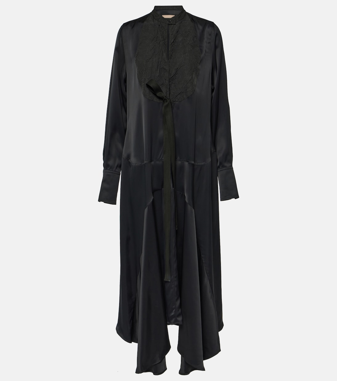 Asymmetric pleated midi dress | Plan C