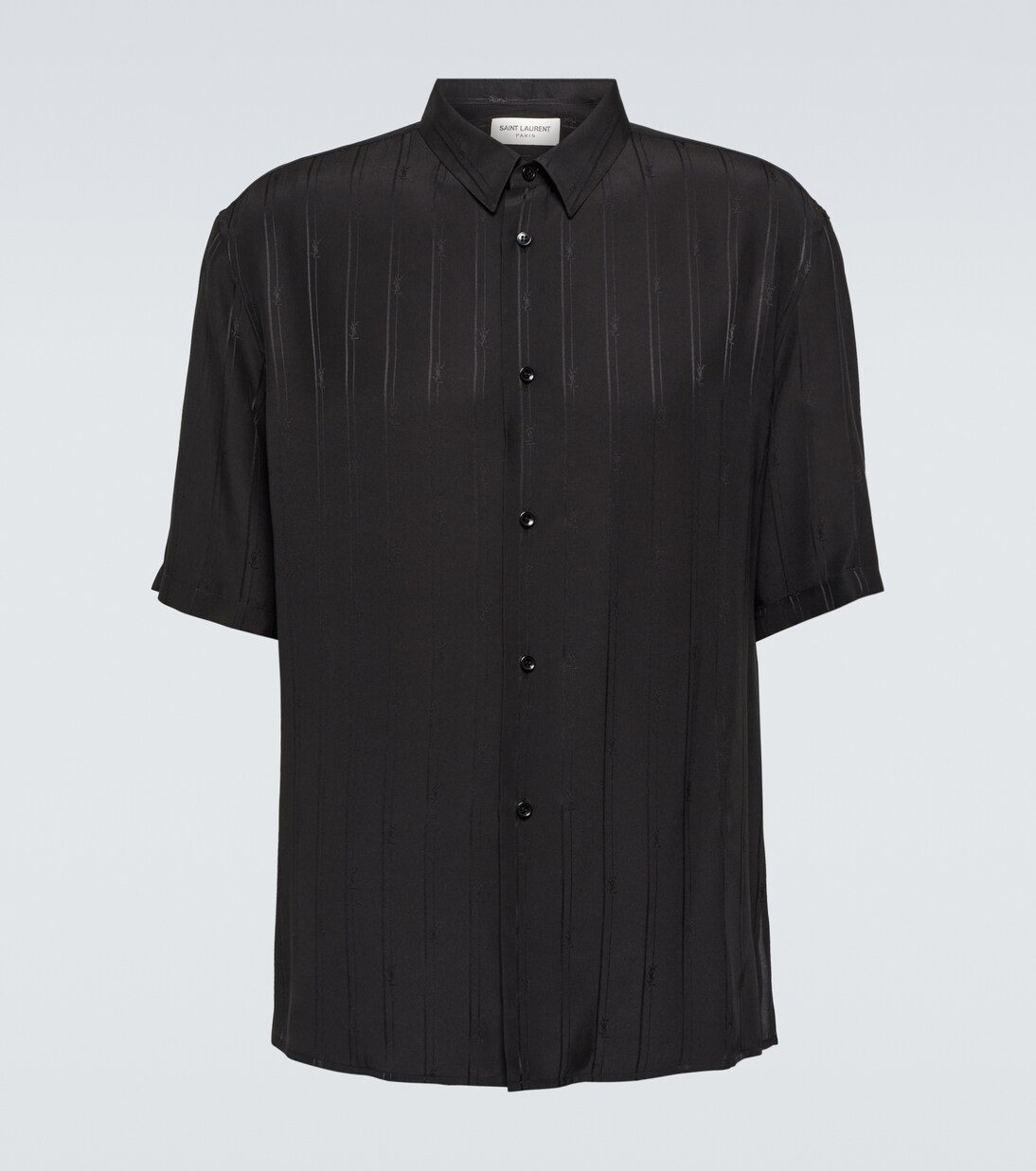 Chemise Cassandre en soie rayée | Saint Laurent