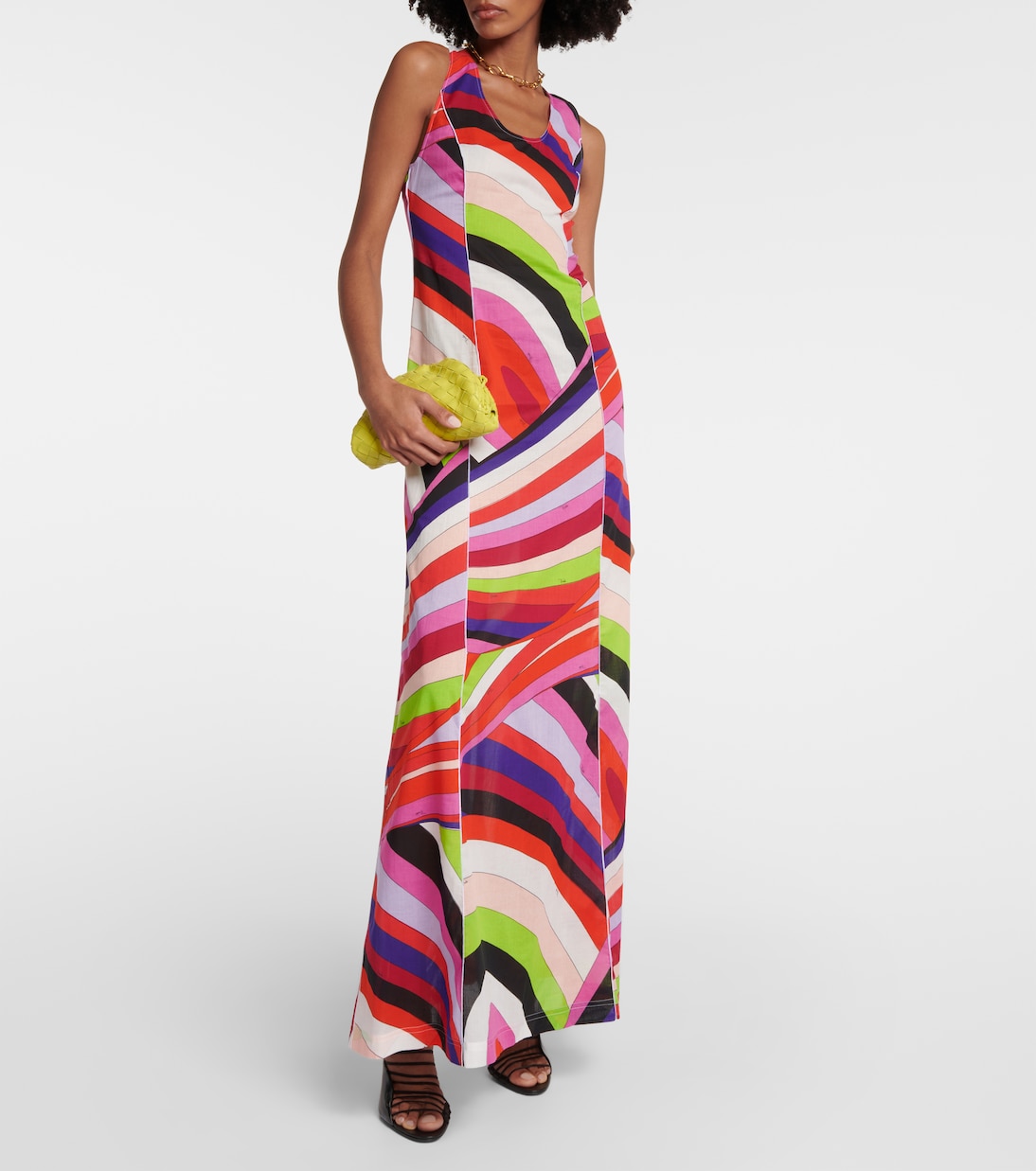 Vestido largo Iride de algodón | Pucci