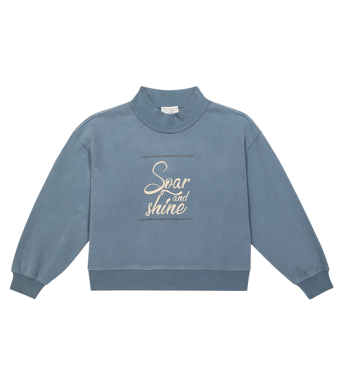 Sudadera de jersey de algodón estampada | Brunello Cucinelli Kids
