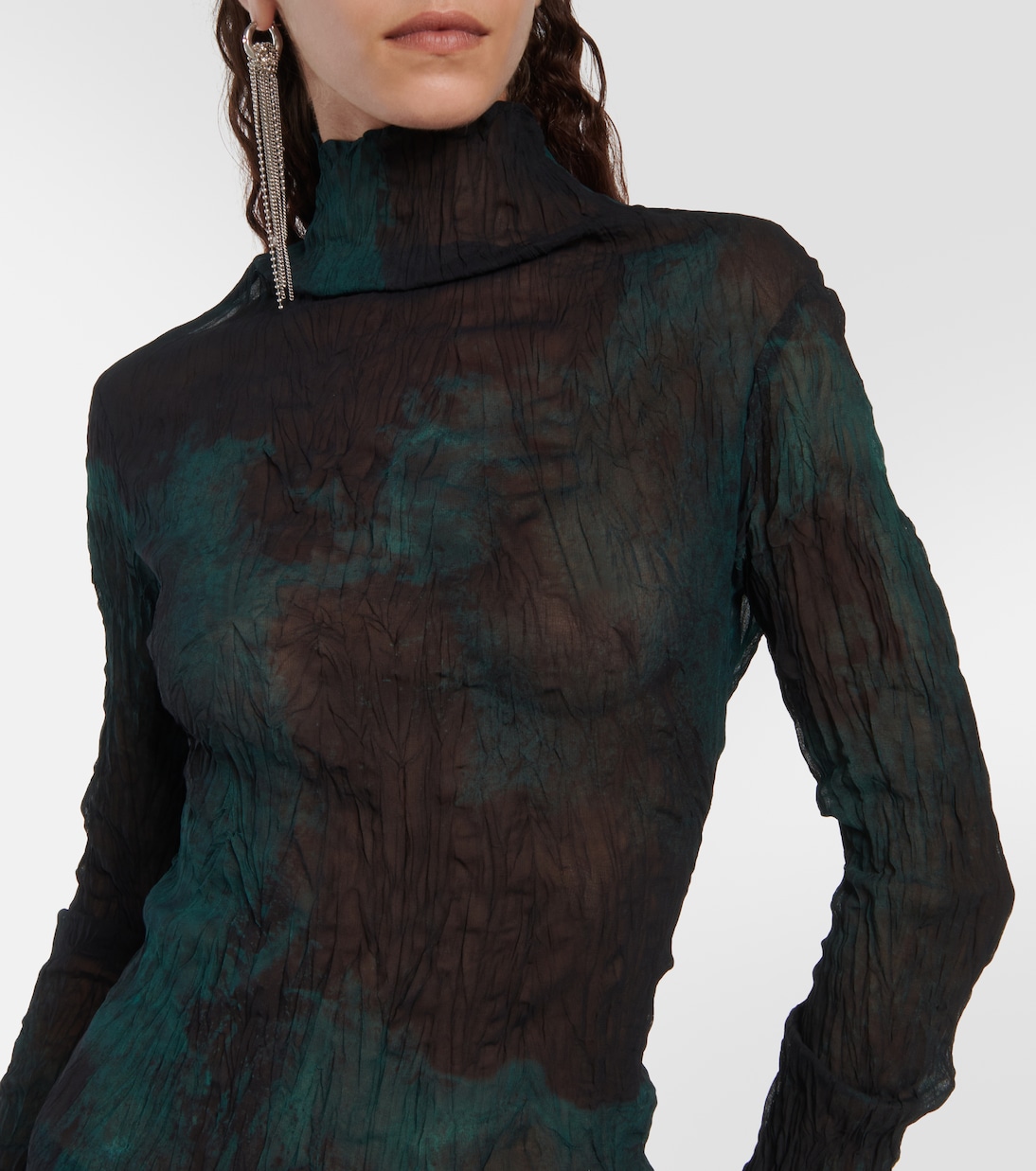 Printed semi-sheer maxi dress | Acne Studios