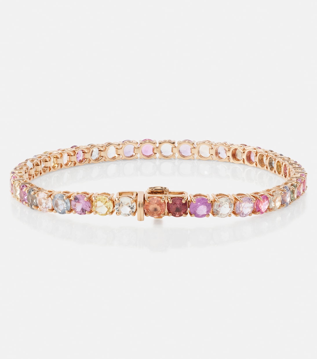 Bracciale in oro rosa 18kt con zaffiri, design moderno per giovani - Collezione Essenziali di Bucherer