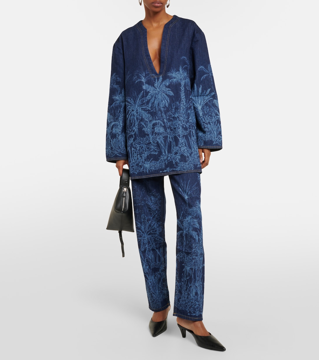 Jeans Jungle de tiro alto estampados | Alanui