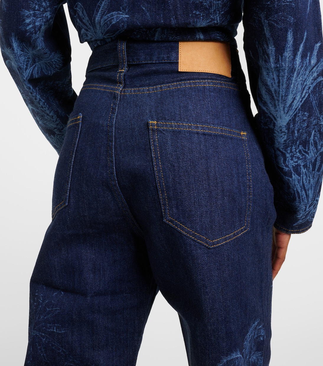 Jeans Jungle de tiro alto estampados | Alanui
