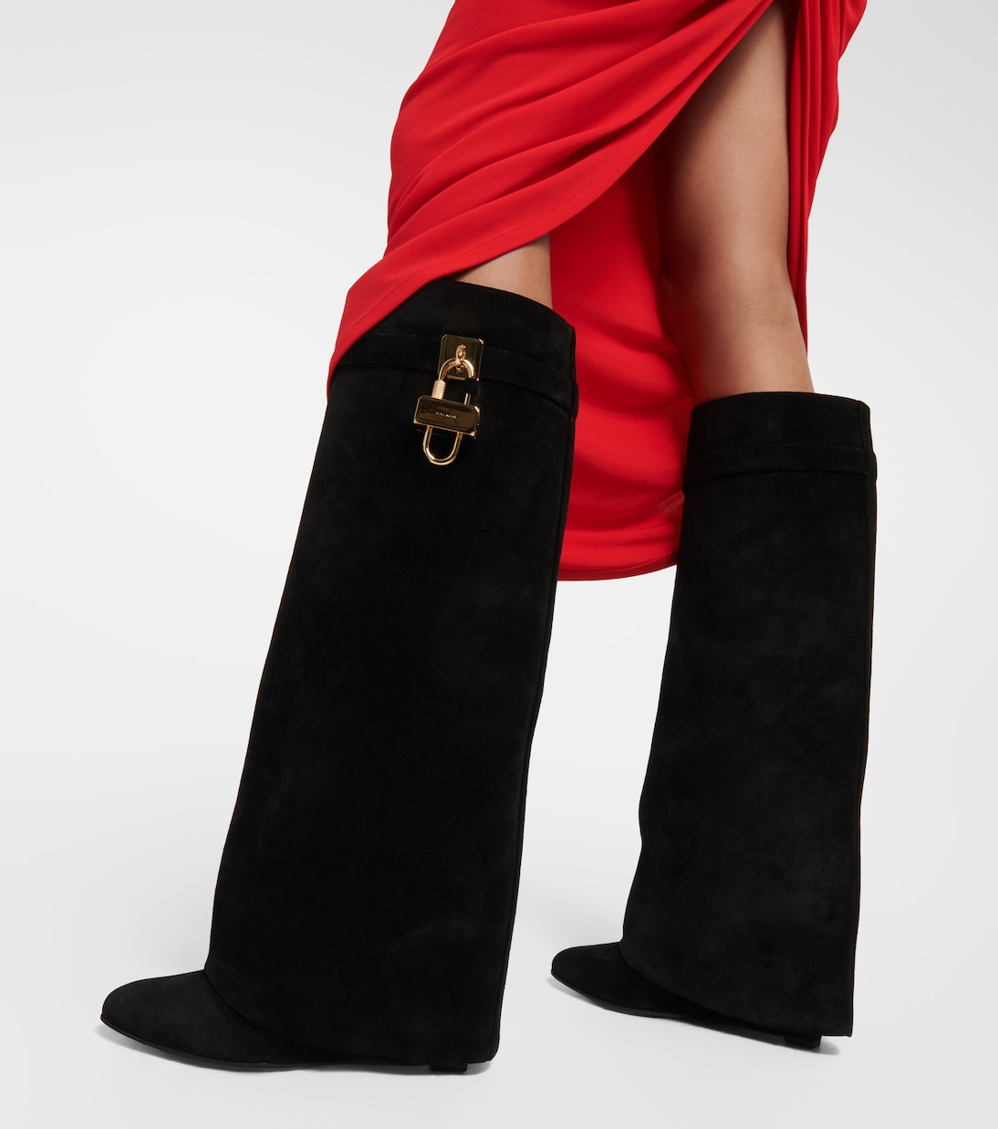 Bottes Shark Lock en daim | Givenchy