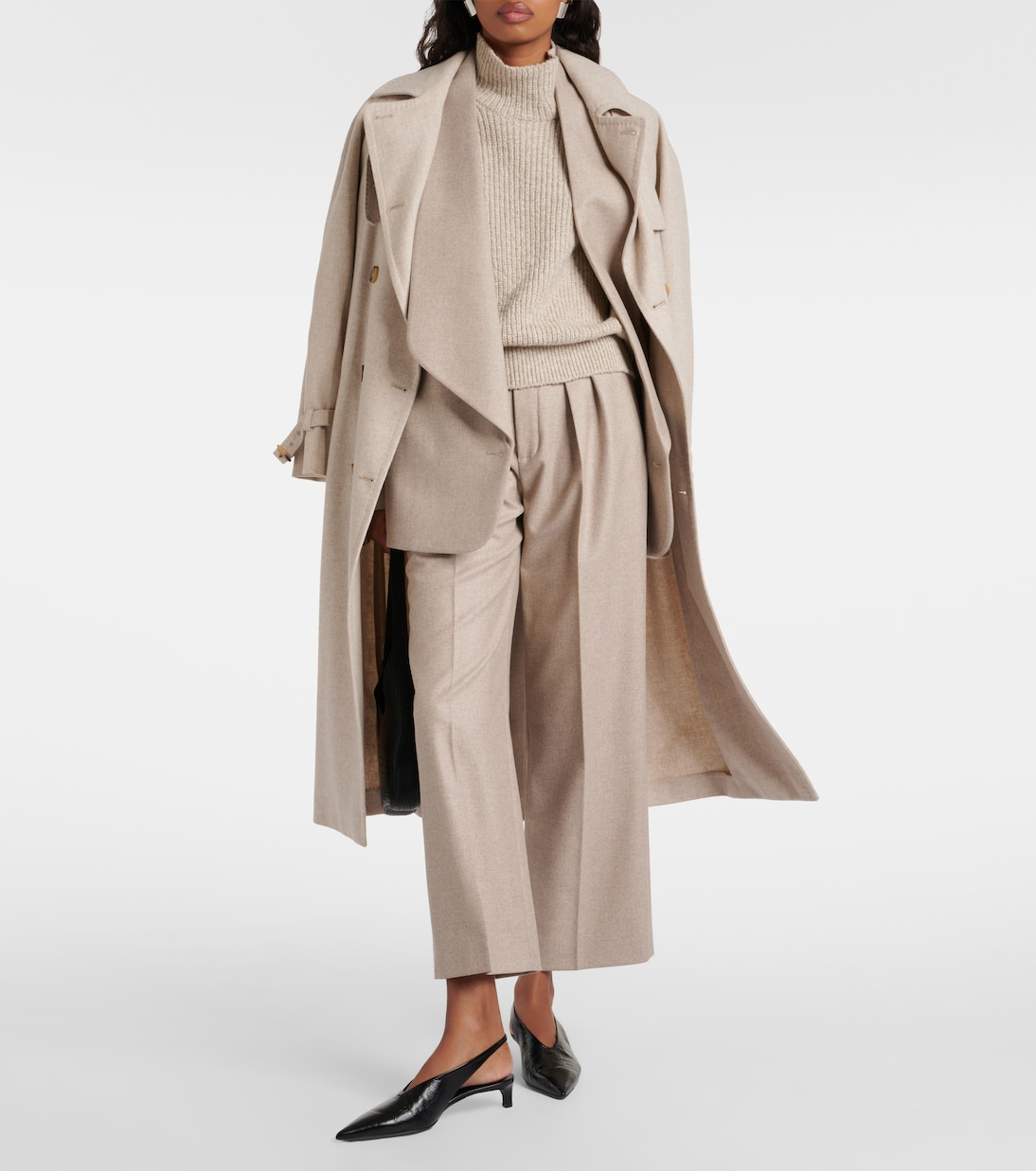 High-Rise-Hose aus Wolle und Kaschmir | Loro Piana