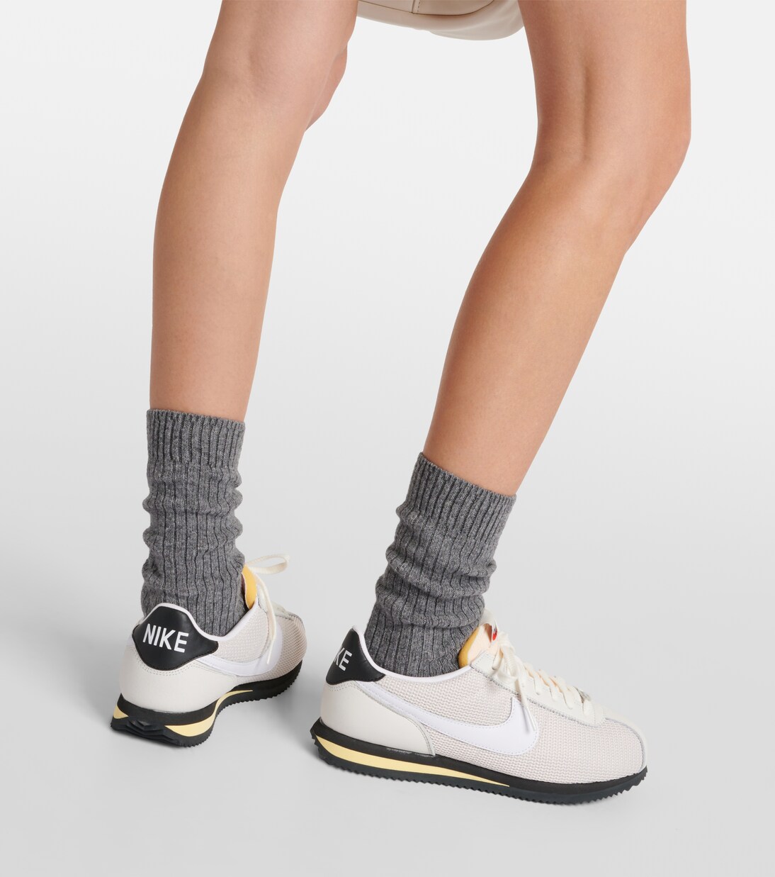 Cortez leather-trimmed sneakers | Nike