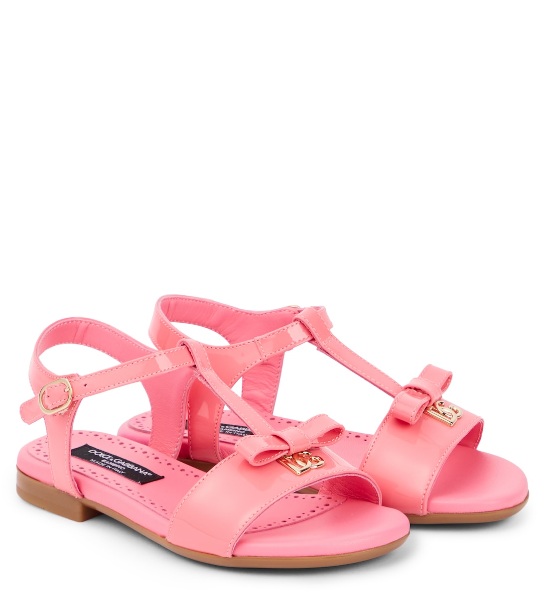 Sandalias de charol con lazo | Dolce&Gabbana Kids