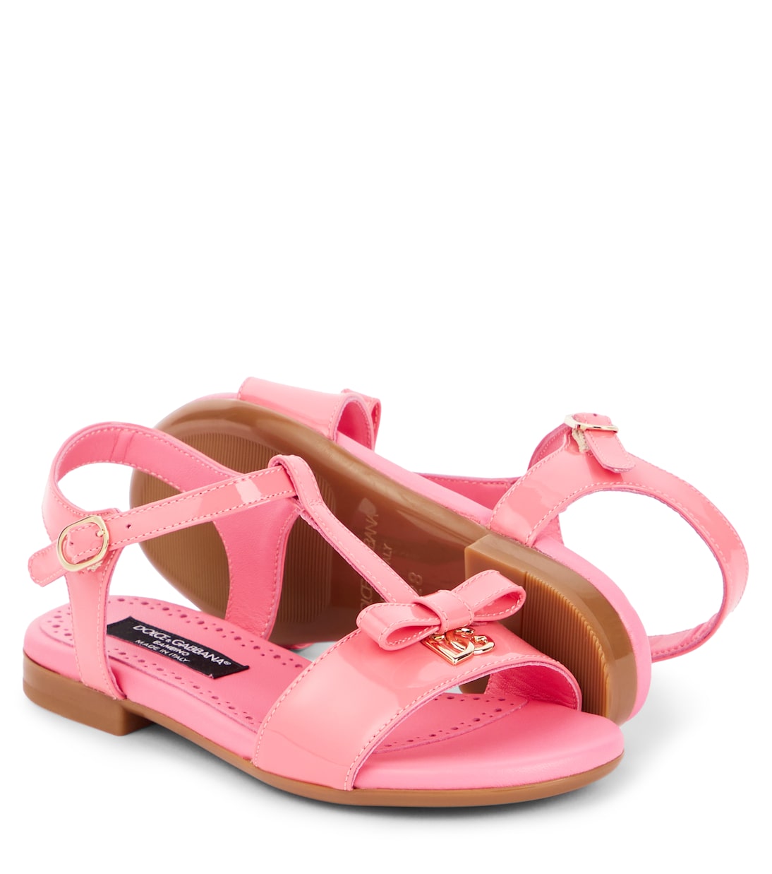 Sandalias de charol con lazo | Dolce&Gabbana Kids