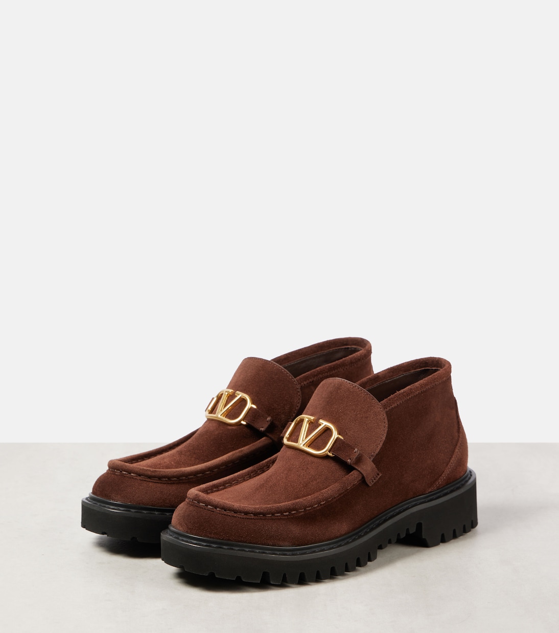 Bottines VLogo Signature en daim | Valentino Garavani