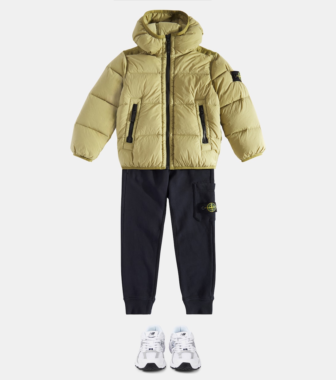 Compass down jacket | Stone Island Junior