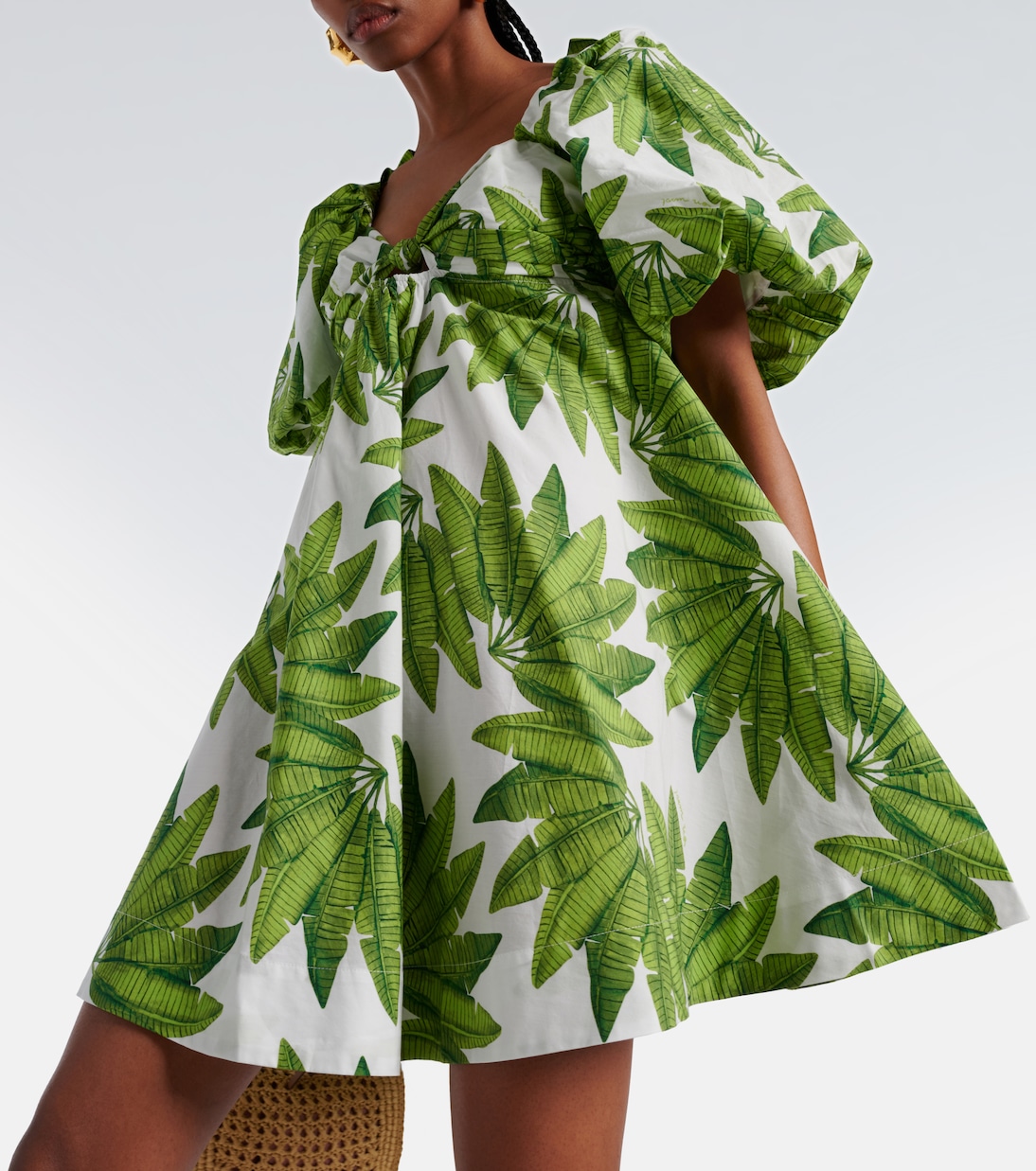 Palms Fan cotton minidress | Farm Rio